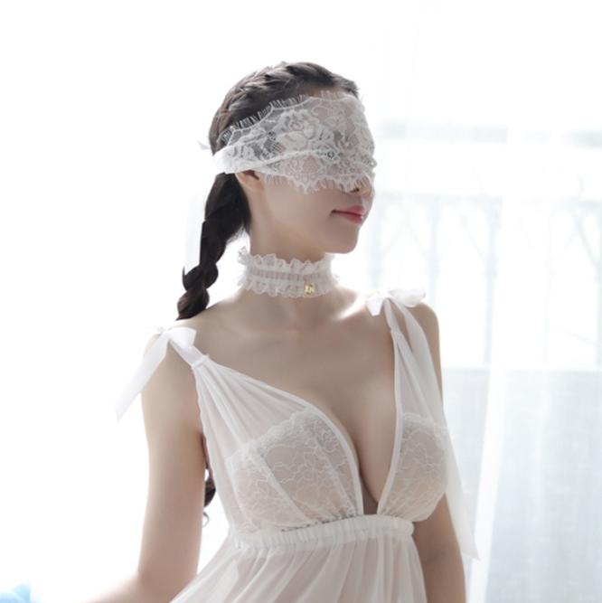 Mặt nạ ren cô dâu quyến rũ - Màu trắng