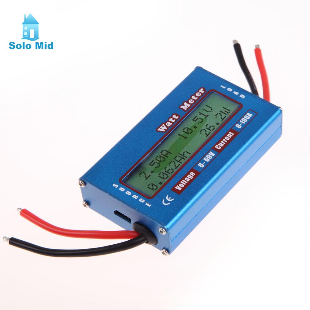 Simple DC Power Analyser Watt Volt Amp Meter 12V 24V Solar Wind Analyzer