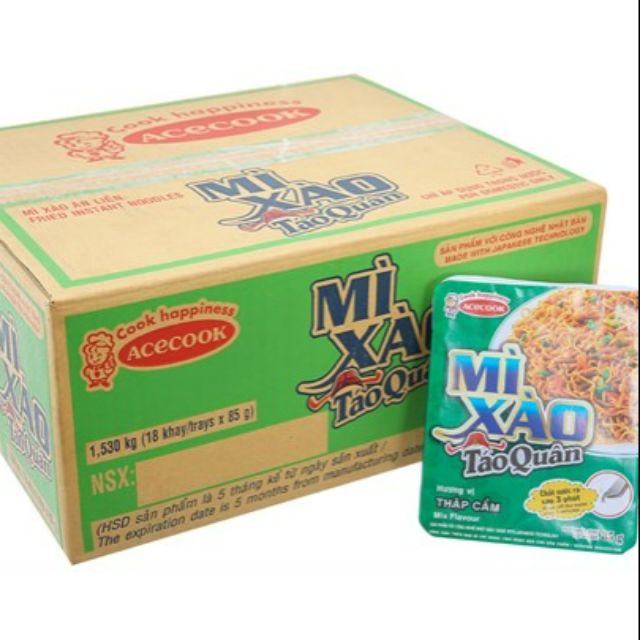 (Thùng 18 khay) Mì Xào Táo Quân Thập Cẩm
