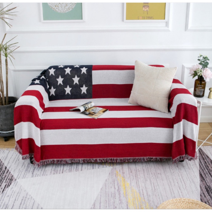 Thảm Vintage Nhập Khẩu Họa Tiết Cờ Mỹ, Thảm Trải Sofa, Thảm Trải Sàn, Thảm Treo Tường