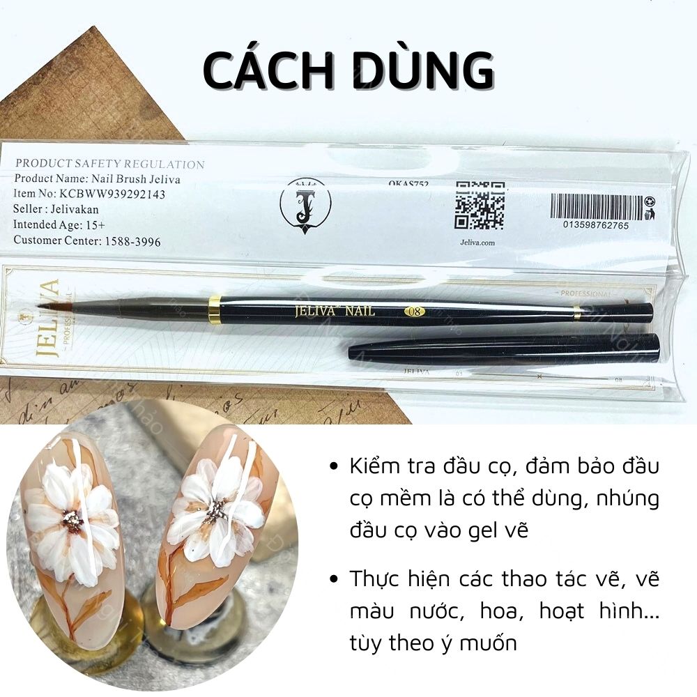 Cọ vẽ màu nước Jeliva 08