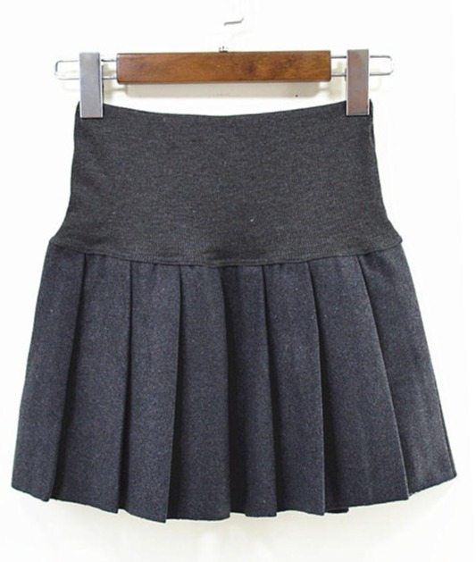 Chân váy dạ ngắn xòe xếp ly thời trang thu đông 2020