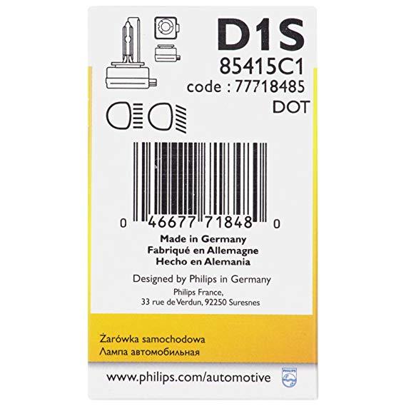 Đèn Xenon Philips D1S 85415C1 - 85V/35W - 4200K