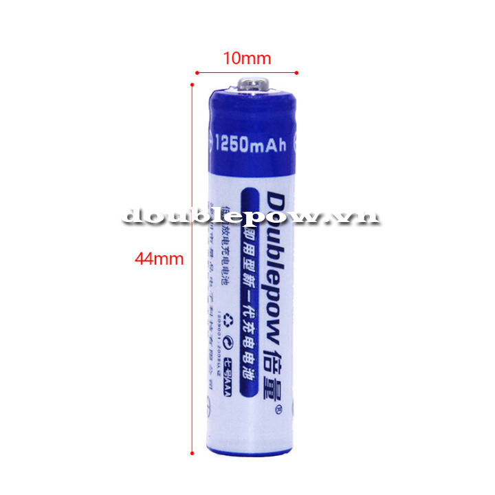 Pin đũa sạc Doublepow AAA 1250mAh dung lượng thật