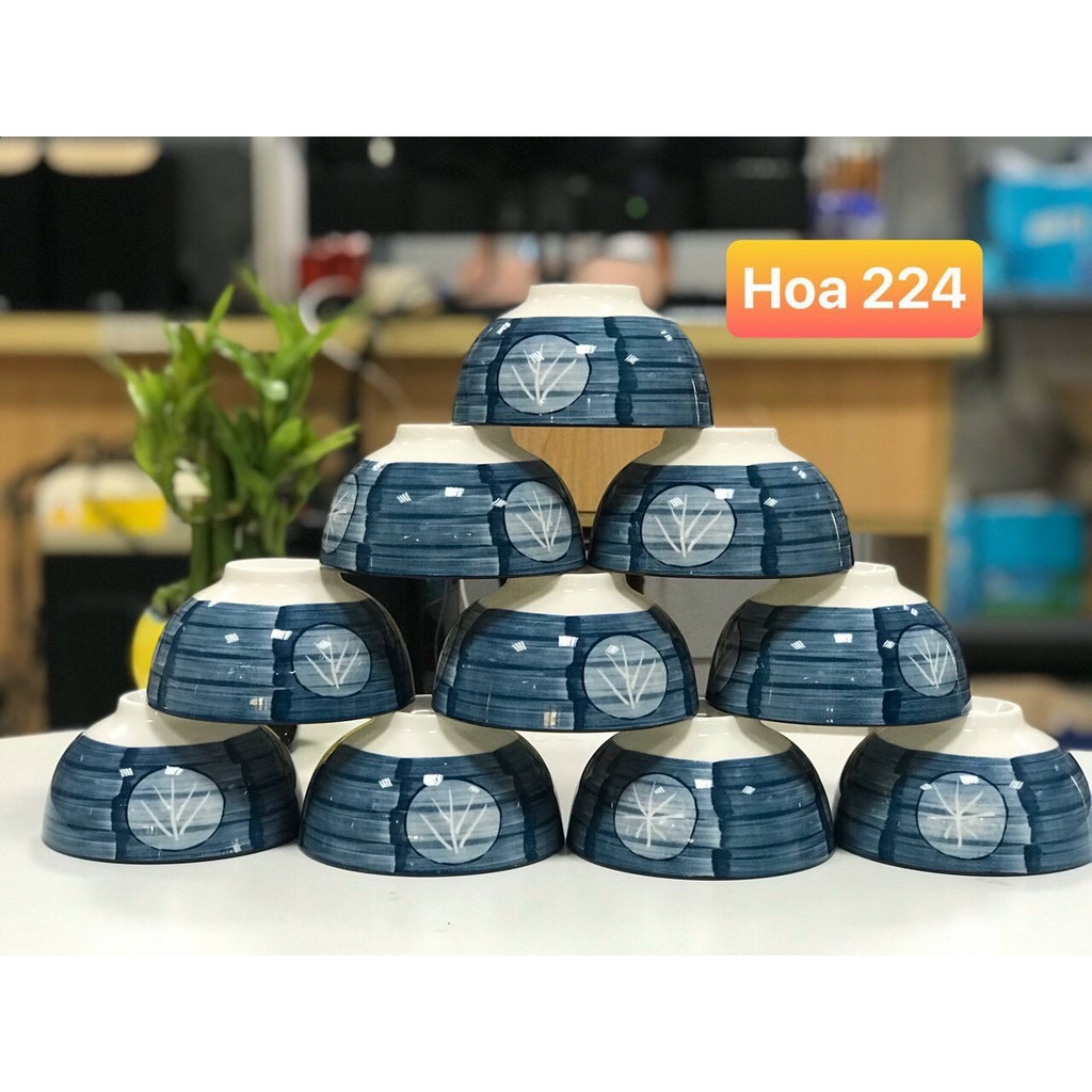 Set 10 bát cơm hoa 4d xinh xắn (giao màu ngẫu nhiên)