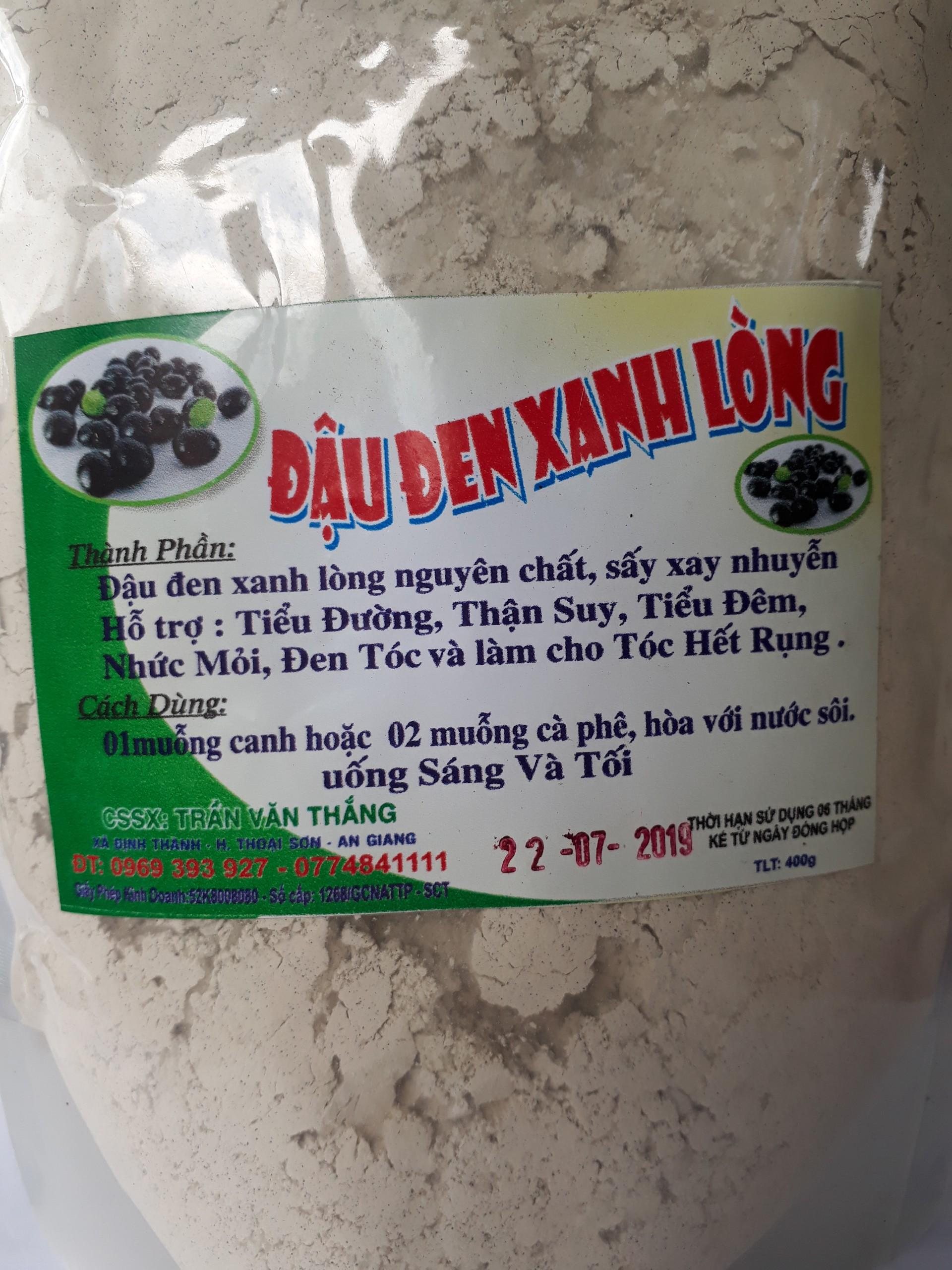 Bột đậu đen xanh lòng túi 400g