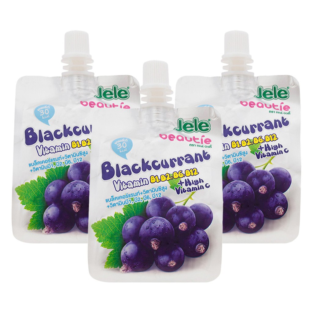 Combo 3 Gói Nước Trái Cây Thạch Blackcurrant Jele Beautie