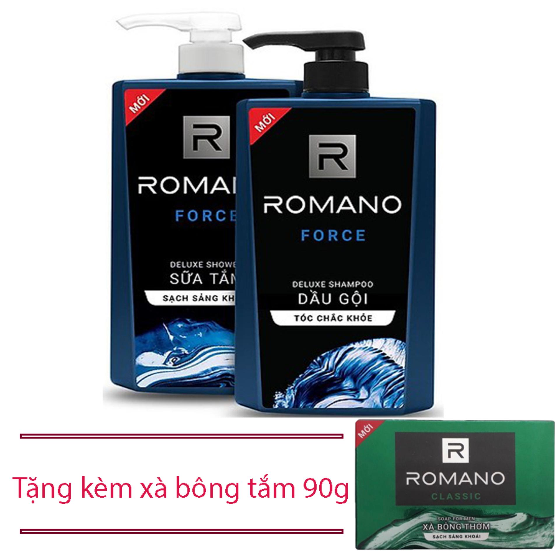 Combo Dầu Gội Romano Froce 650ml+Sữa Tắm Romano Froce 650ml-Tặng xà bông tắm 90gr