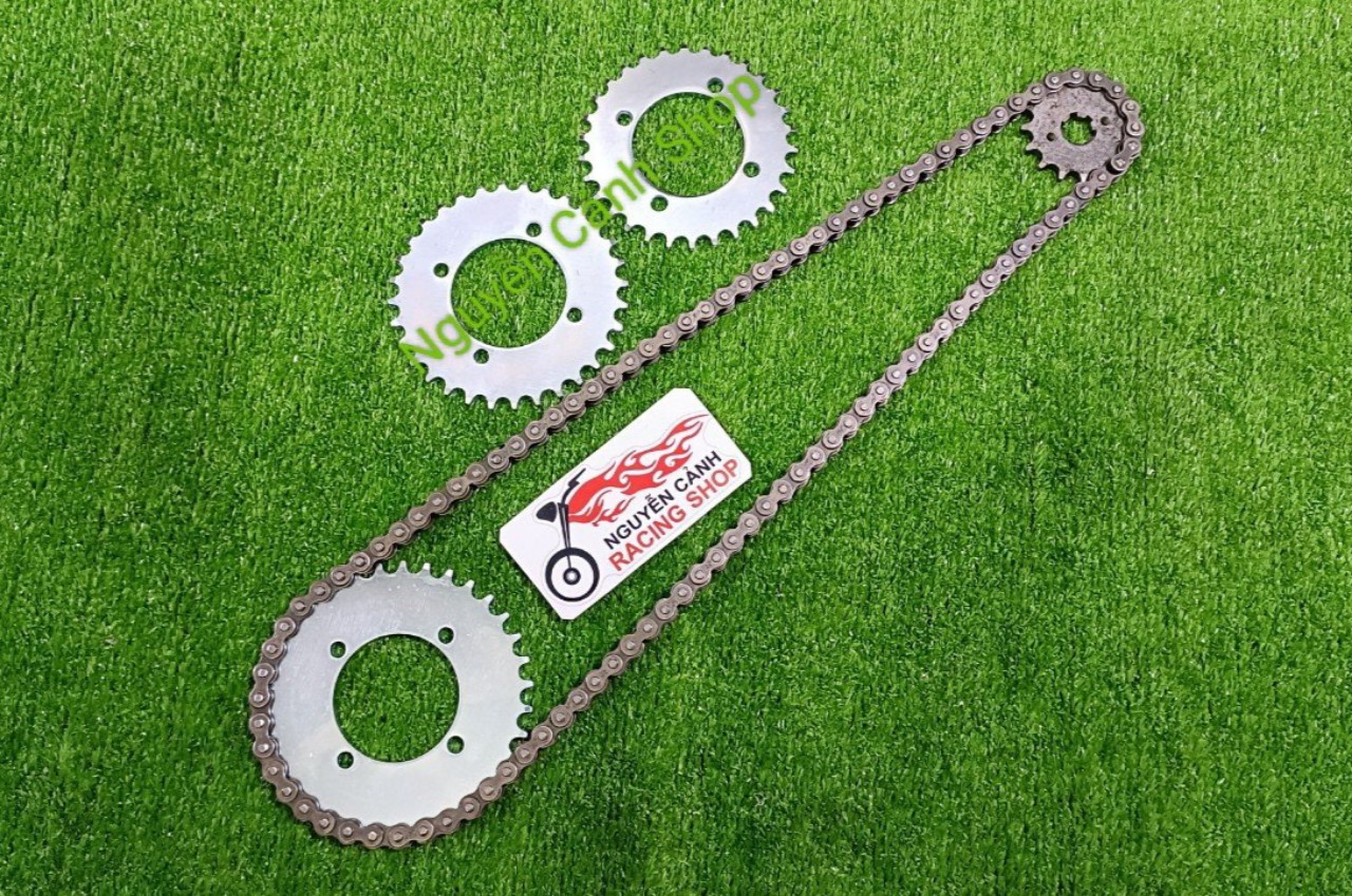Sên+ nhông+ dĩa gắn xe Exciter 135