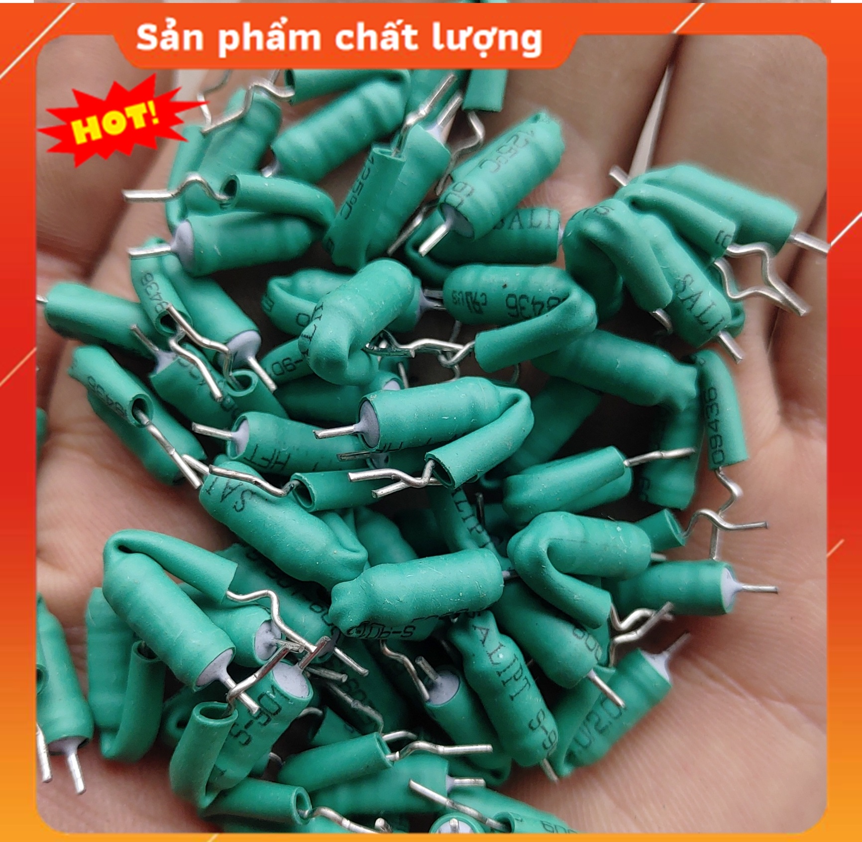 Bộ 10 chiếc điện trở cắm 2w 5r 5%, trở công suất 1w 5 ôm loại tốt