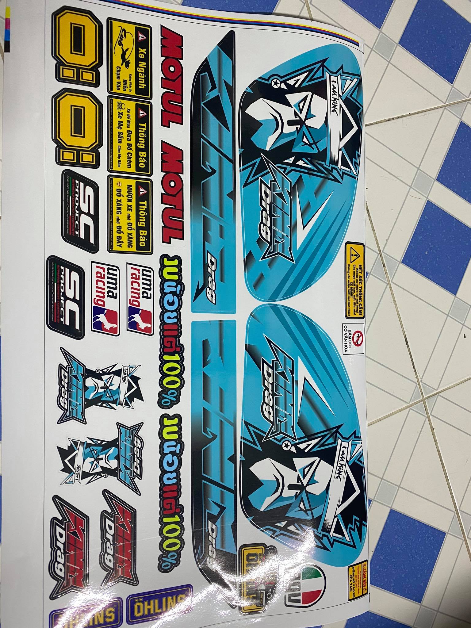 [HCM]TEM RỜI CUB 81 CŨ KING DRAG XANH