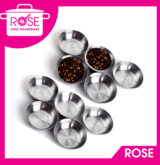 Chén inox làm bánh bèo, bánh bò , đựng nước chấm , gia vị , làm hào nướng - 7 * 2cm