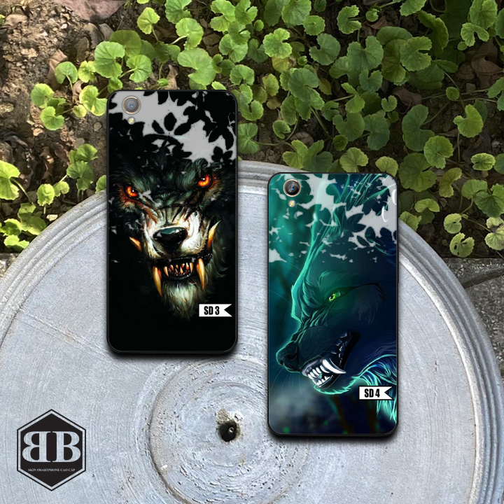 Ốp lưng kính cường lực Oppo A37 ( Neo 9 ) hình sói