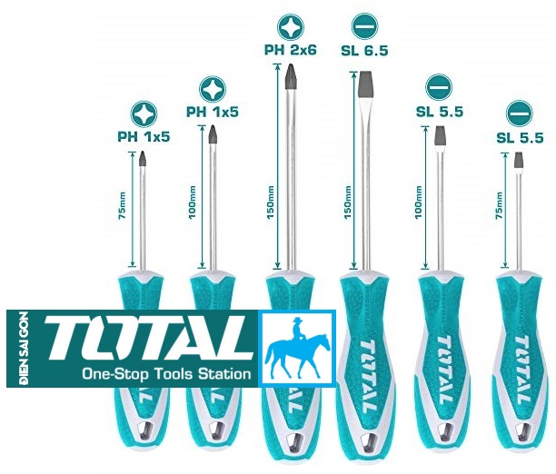 Bộ 8 cây tua vít dẹp và bake Thép CR-V INGCO HKSD0828