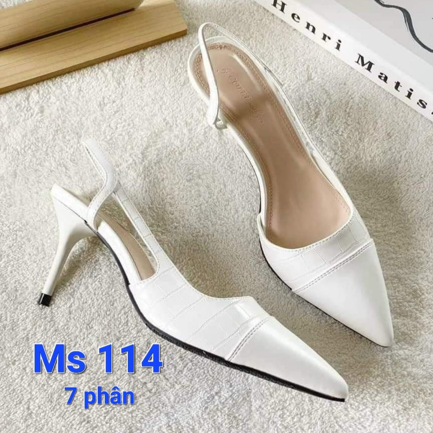 Giày Sục Bít Mũi Cao Gót 7 Phân Siêu Đẹp - MS 114