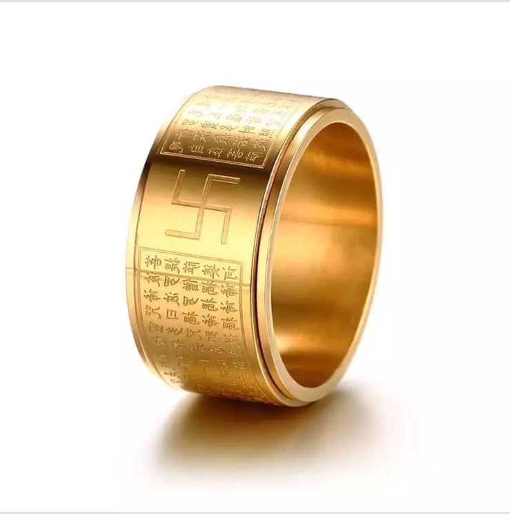 Nhẫn bát nhã tâm kinh màu vàng