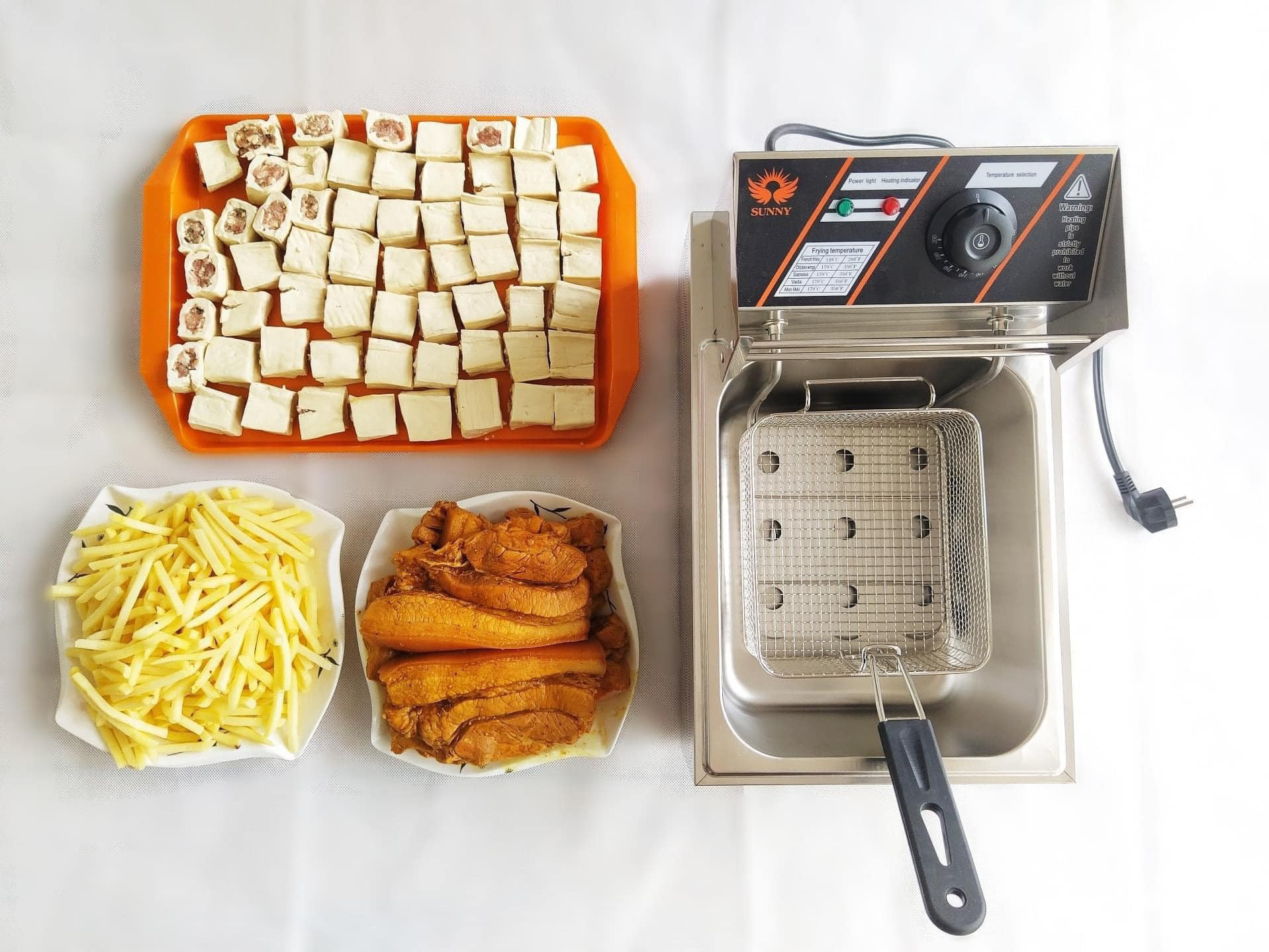 Bếp chiên nhúng điện đơn 6L chuyên đồ ăn nhanh KFC