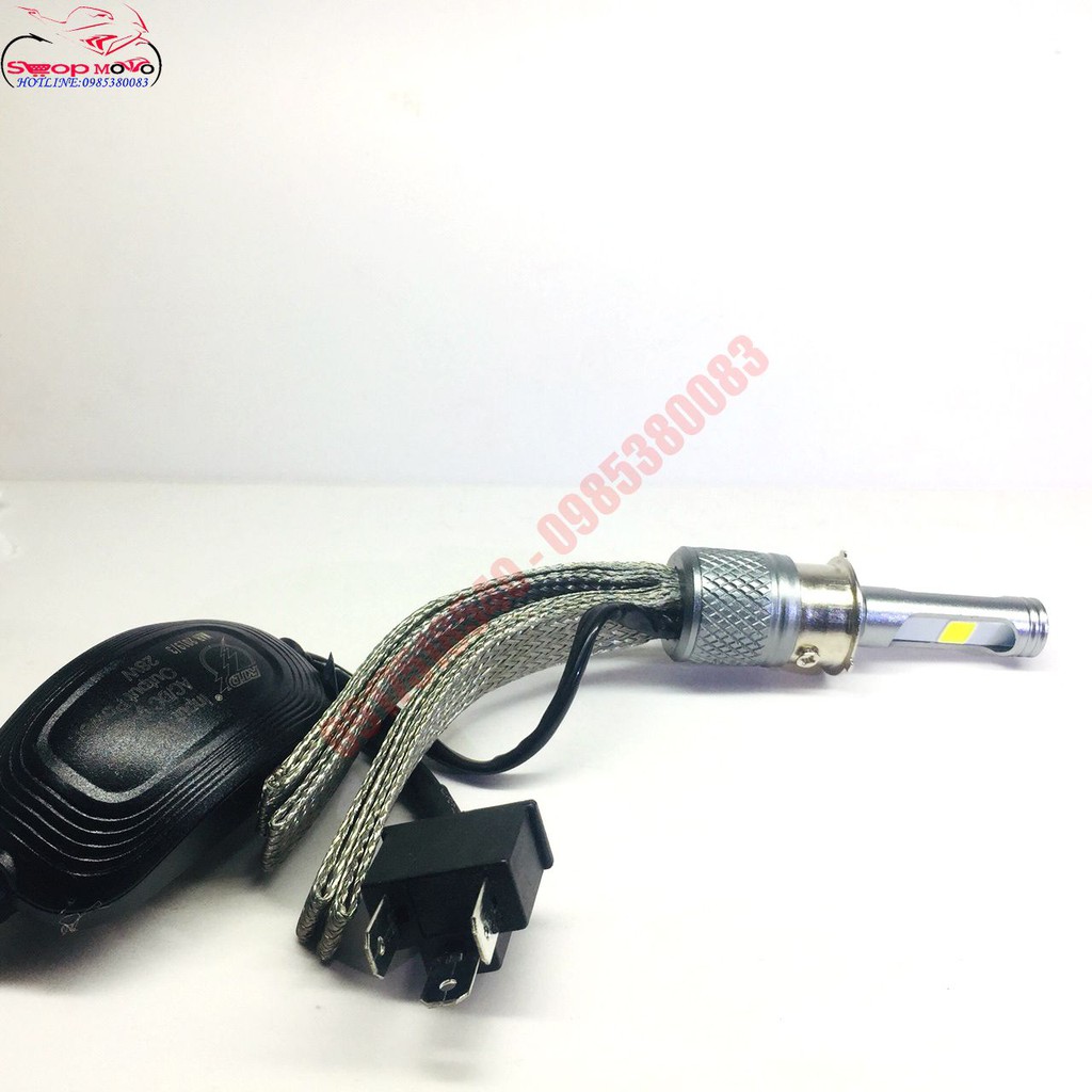ĐÈN PHA LED M02J CHÂN H4 RÂU TẢN NHIỆT SIỂU SÁNG