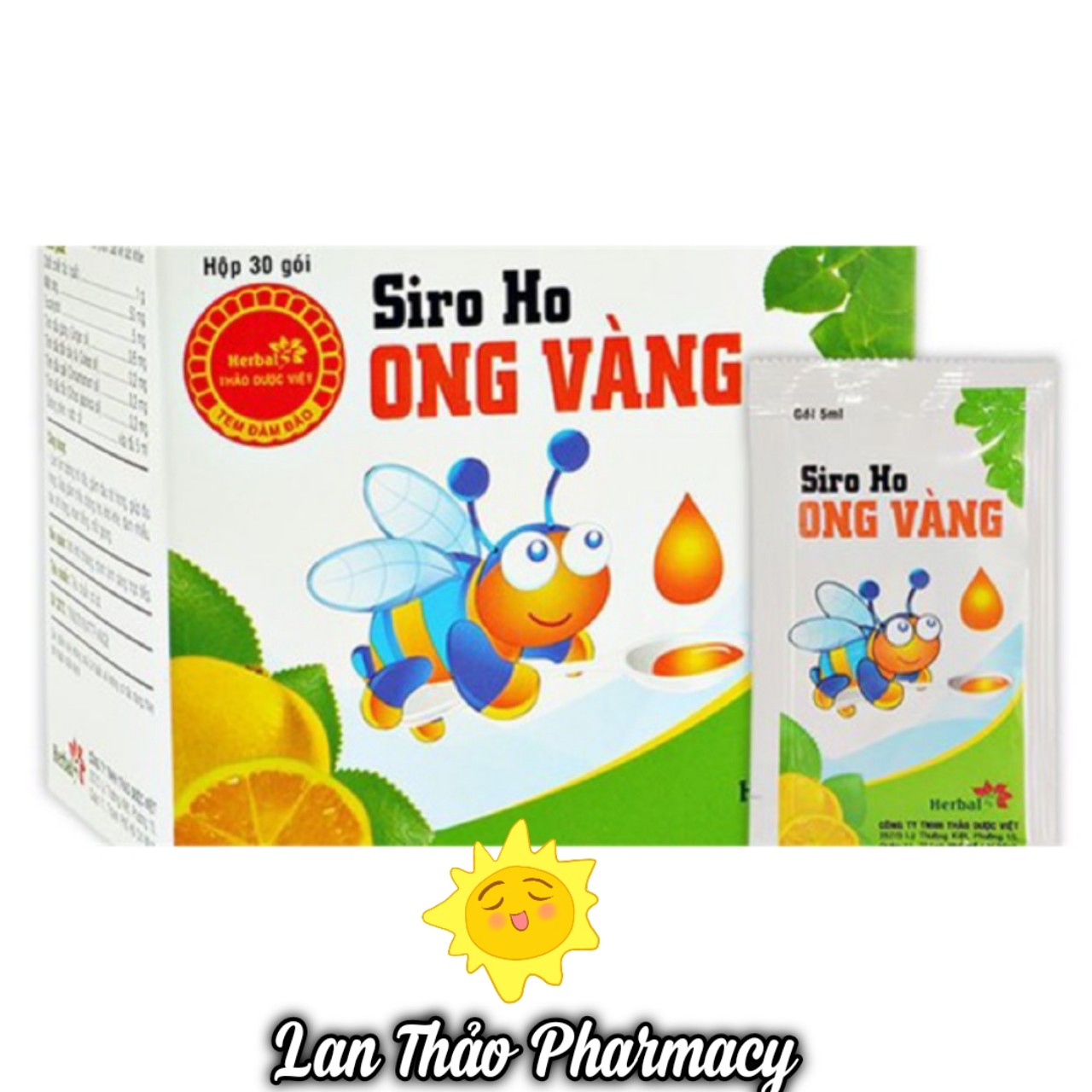 Siro ong vàng hộp 30 gói cho bé giá tốt