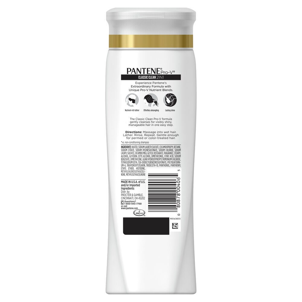 Dầu Gội & Xả Pantene Clacssic Clean 2in1 375ml
