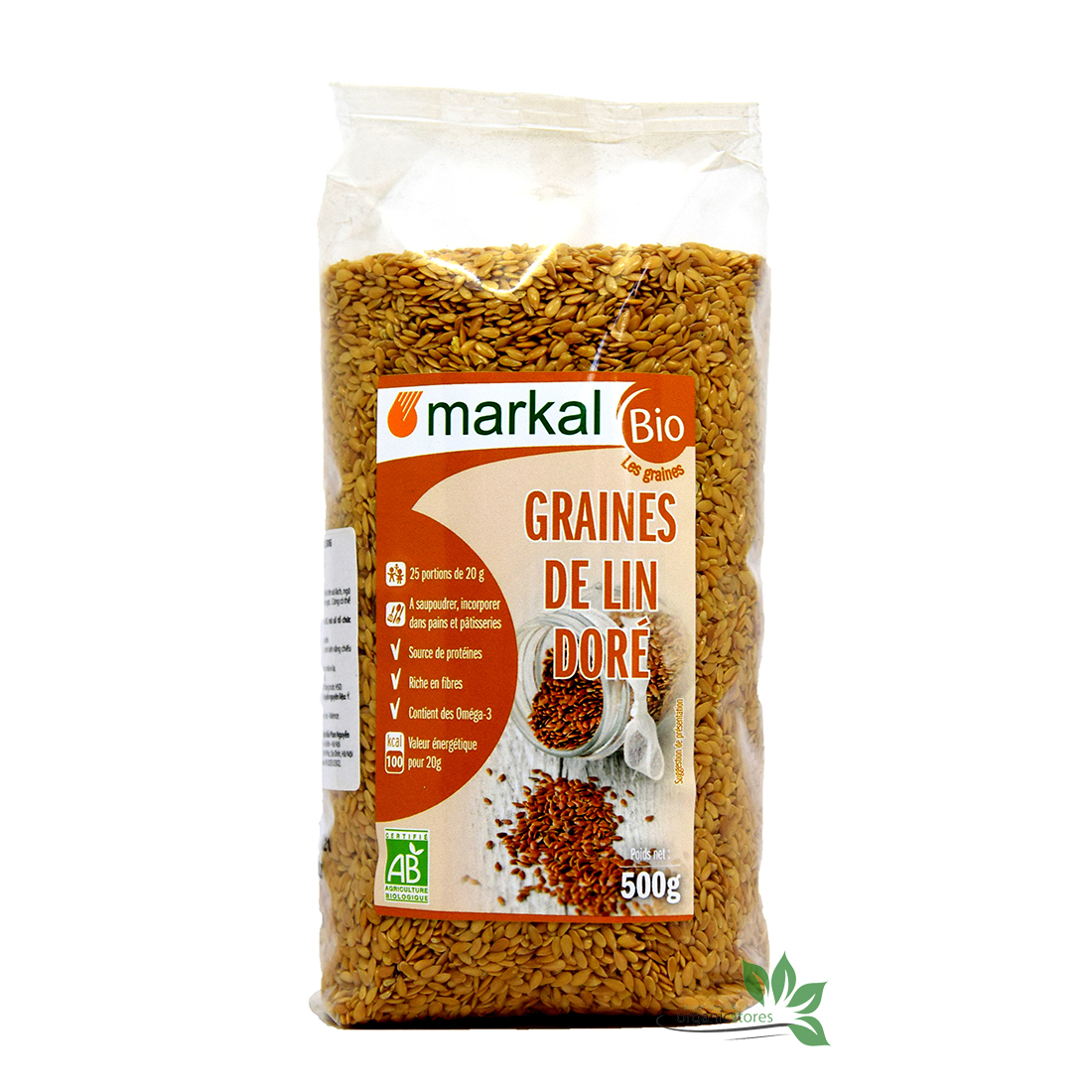 Flax seed yellow and brown organic MARKAL 500g