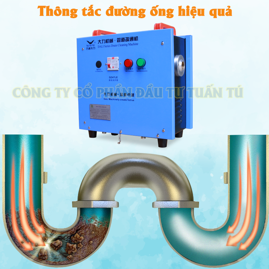 Máy thông cống A99|Máy thông tắc cống|máy thông cống lò xo