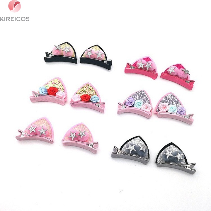 [HCM]Set 2 Kẹp Tóc Tai Mèo Kim Tuyến Cho Bé Cực Xinh – Giao Ngẫu Nhiên