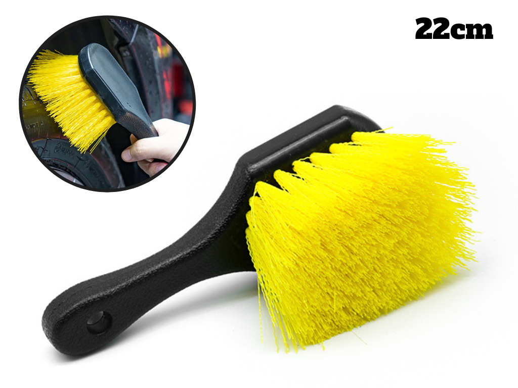 Bàn chải sợi cước vàng vệ sinh lốp xe, vệ sinh thảm ,nội thất xe 22cm