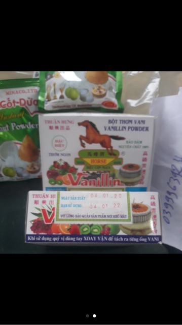 100 ống bột Vani 10 vỉ