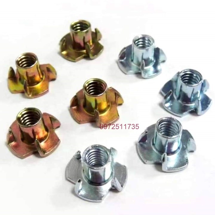 Tán chấu đóng gỗ M5 M6 M8 (50 con)