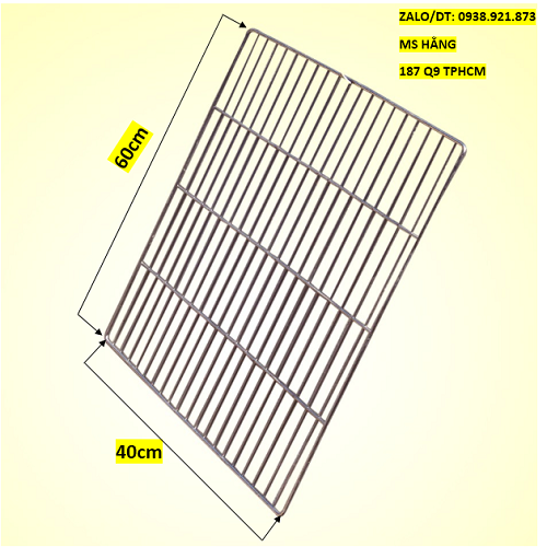 [HCM]Vỉ Nướng Inox Cao Cấp Chống Ghỉ KT 40x60cm