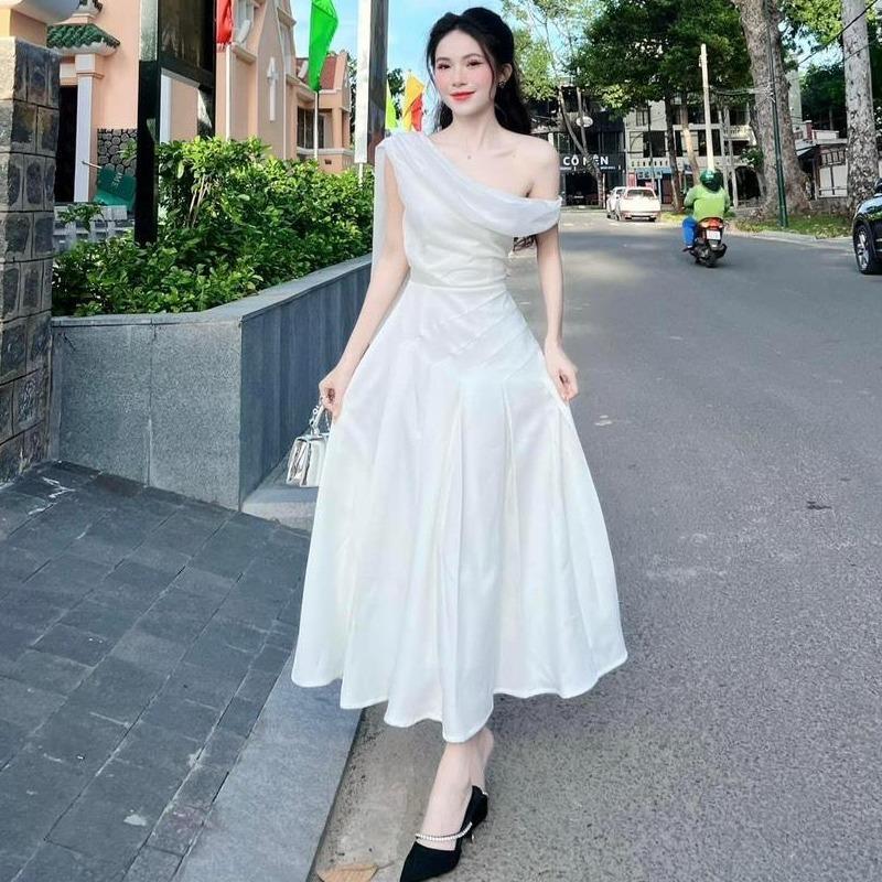 ĐẦM LỆCH VAI TÙNG XÒE XẾP LY MS310