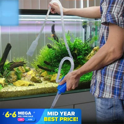 【Ready Stock】 TaA Aquarium Manual Cleaner Tool Siphon Gravel Suction Pipe Fish Tank Vacuum Water Change Pump Tools