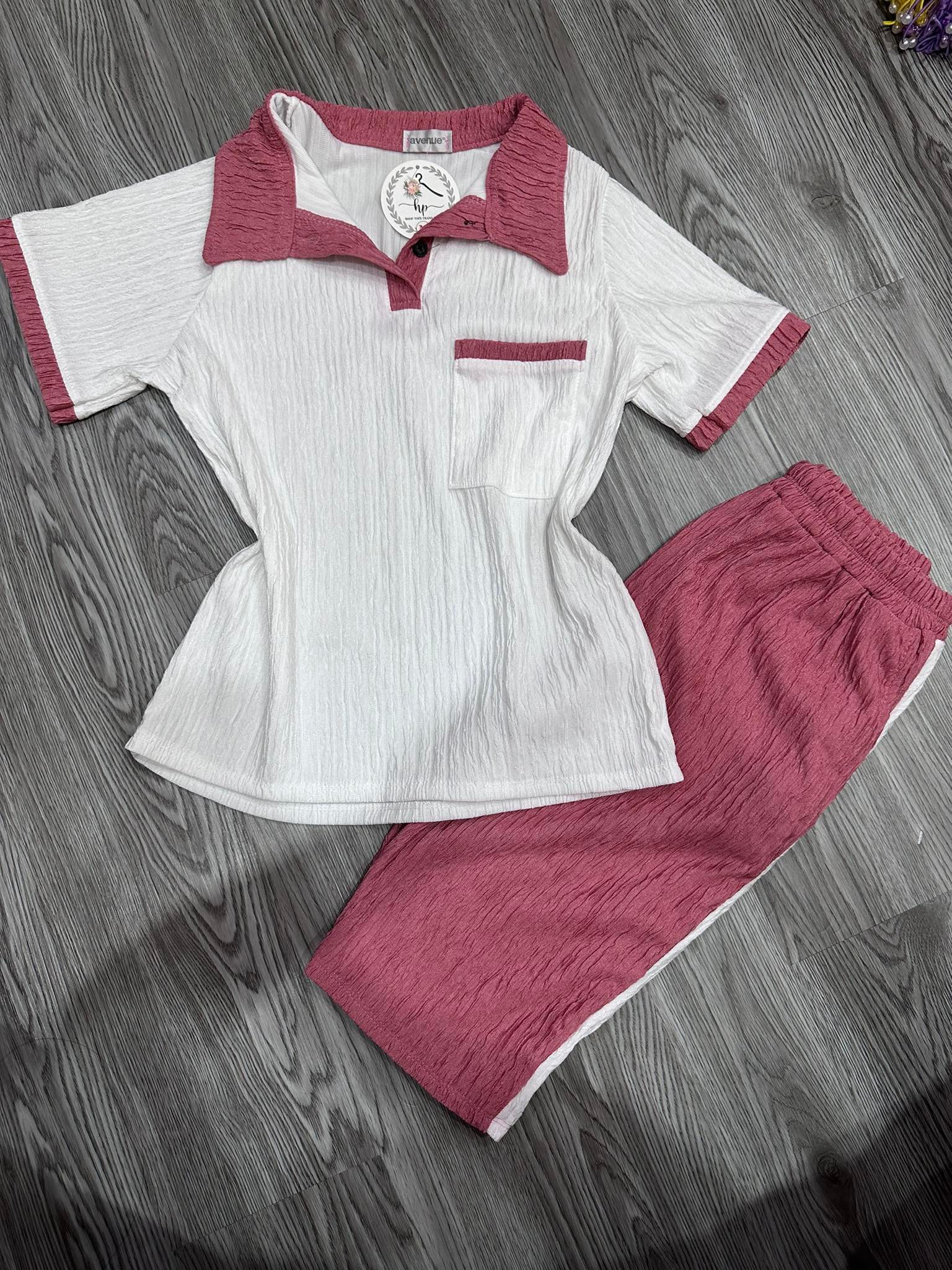 SET BỘ ĐŨI NGỐ CỔ SƠ MI THỜI TRANG SIÊU DỄ THƯƠNG