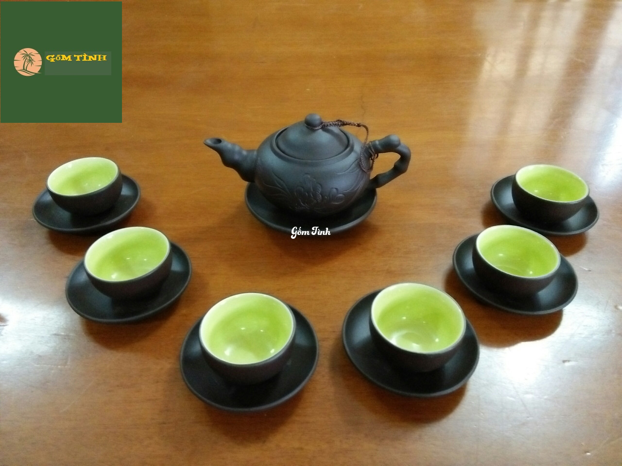 Bộ ấm chén tử sa nhỡ đen