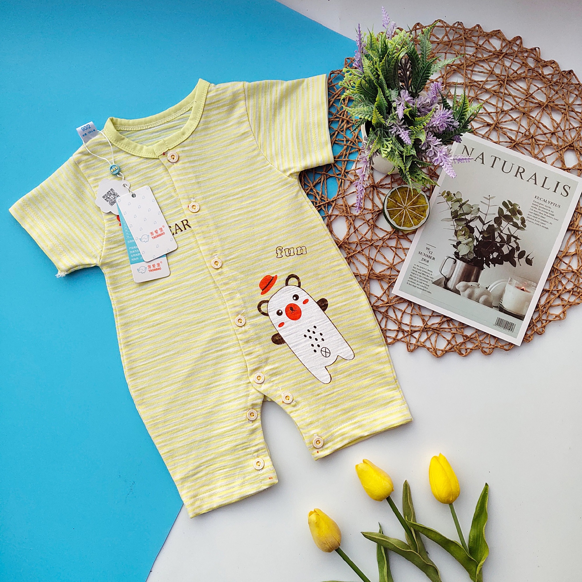 Body cộc cho bé sơ sinh chất cotton đẹp