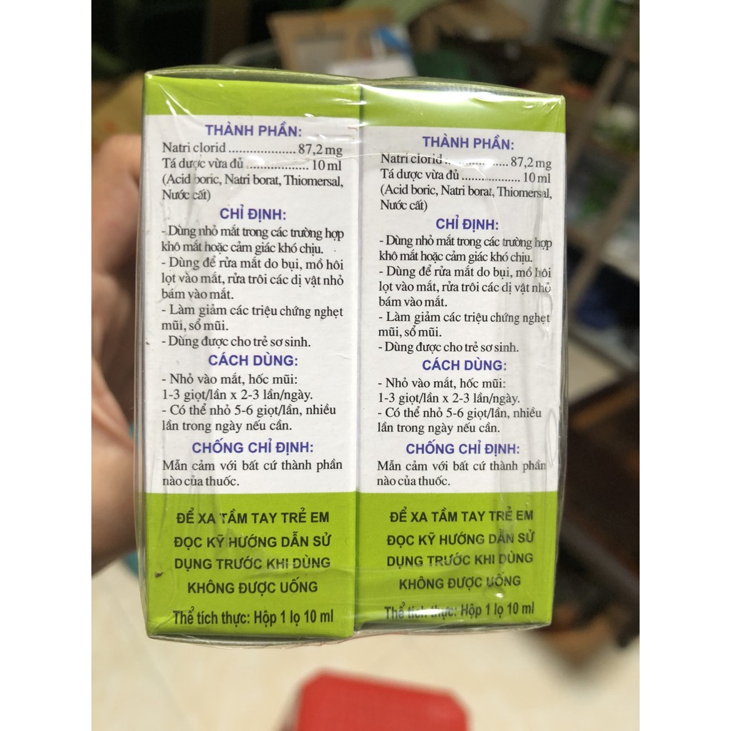 Muối nhỏ mắt mũi cho bé