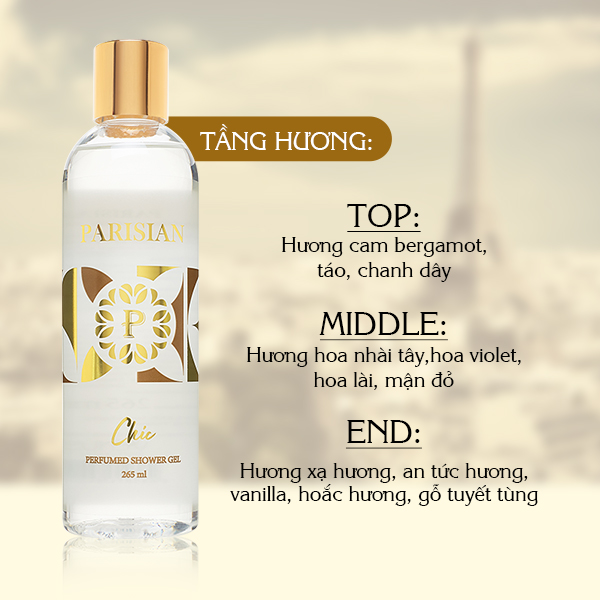 [HCM]Sữa tắm Nước hoa Nữ Parisian Chic 265ml