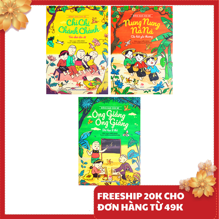 Sách - đồng dao cho em - trọn bộ 3 cuốn nxb kim đồng