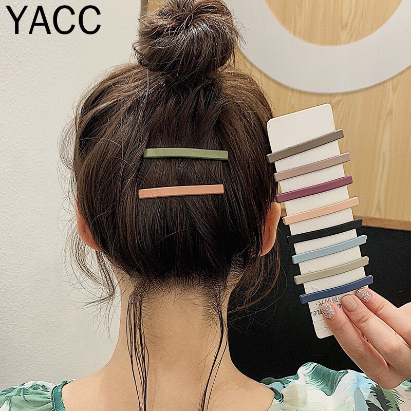 [HCM]SET 5 - KẸP TÓC MÀU MORANDI ĐƠN GIẢN HÀN QUỐC - Vanta shop