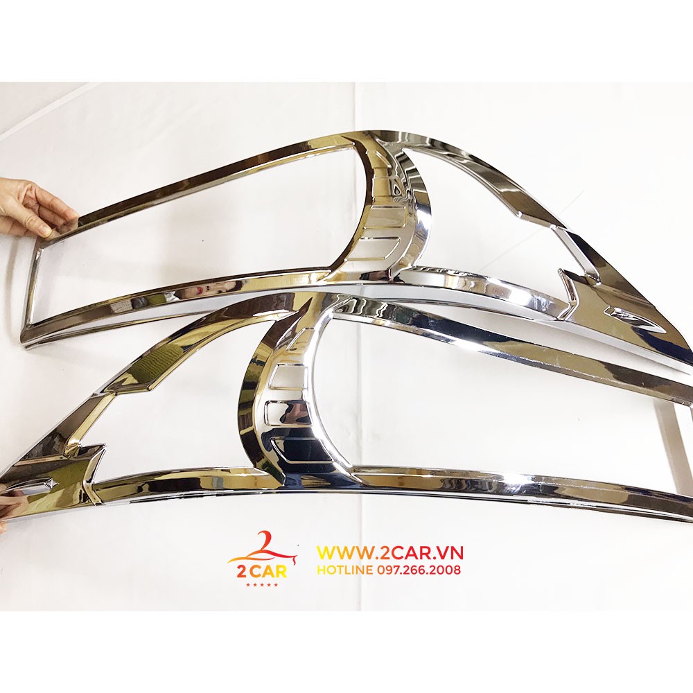 Ốp viền đèn pha, hậu xe toyota innova 2017 - 2023 mạ crom cao cấp