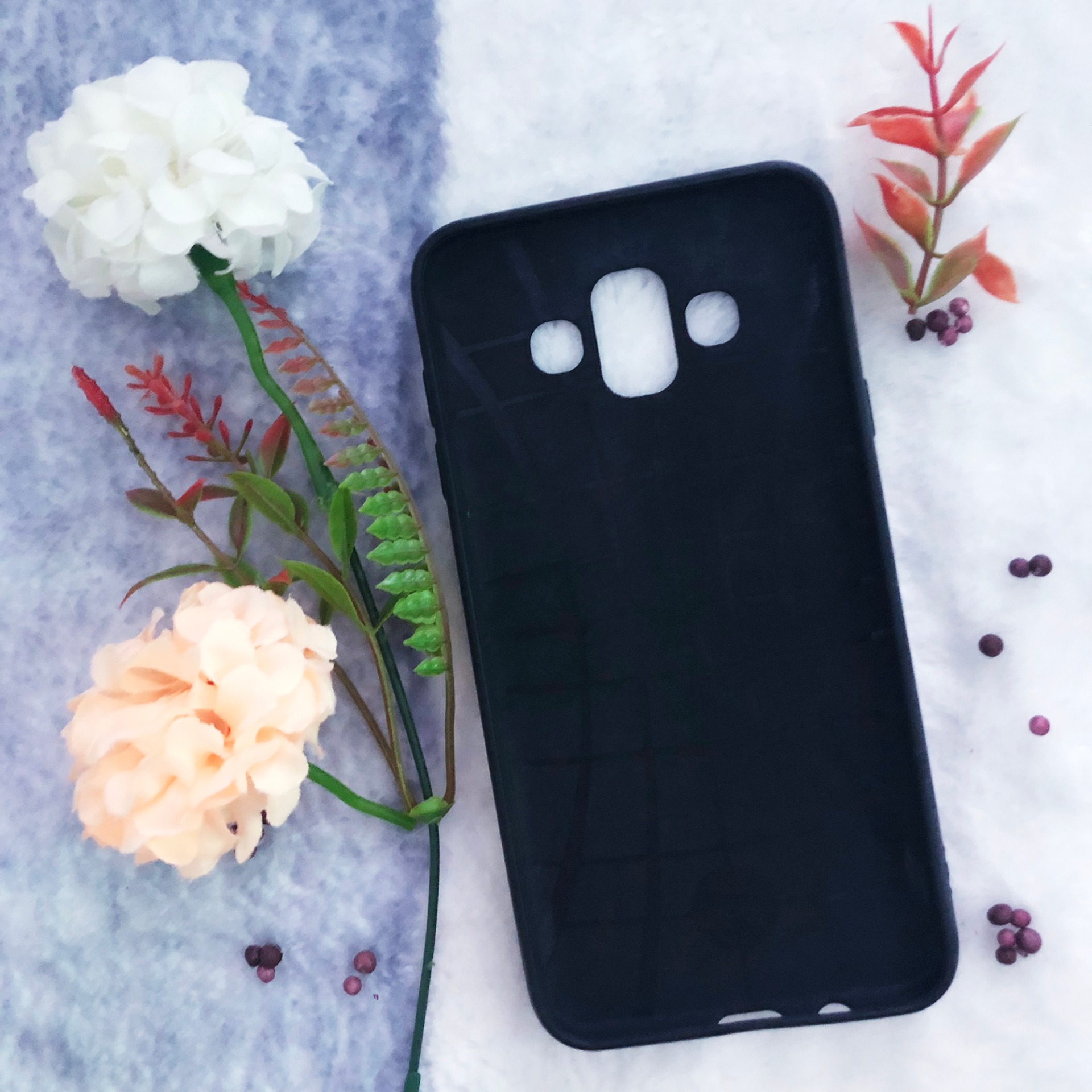 [Nhiều Mẫu] Ốp lưng dẻo Samsung J7 Duo (Thân đen - in hình siêu cute)