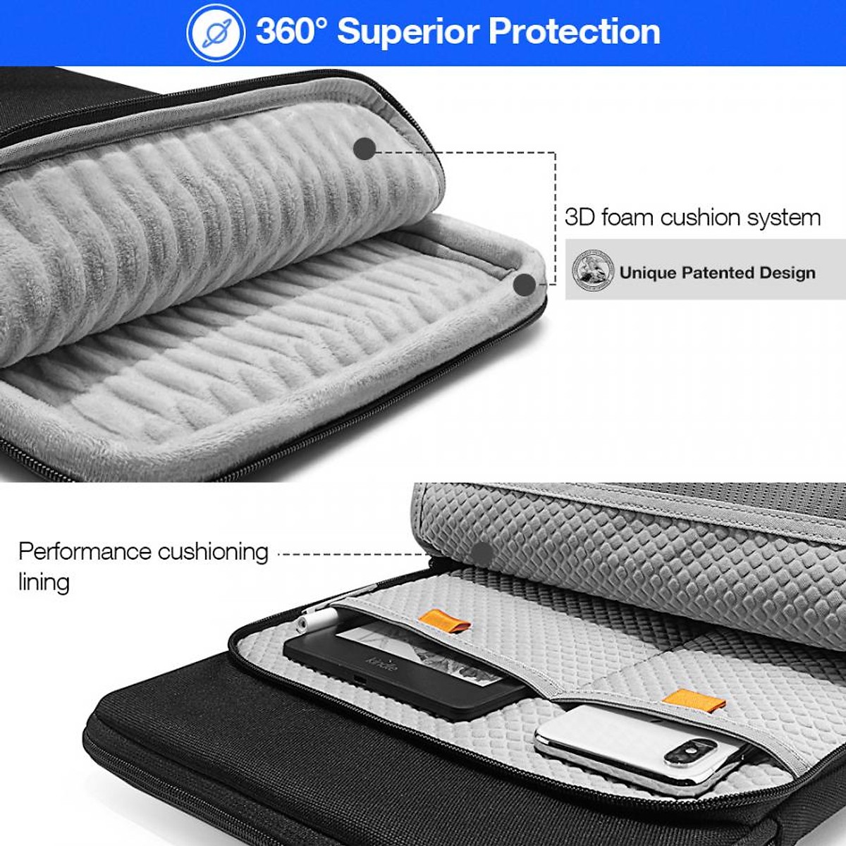 Túi chống sốc Tomtoc 360° Protective Premium Macbook/Surface 13" - H13