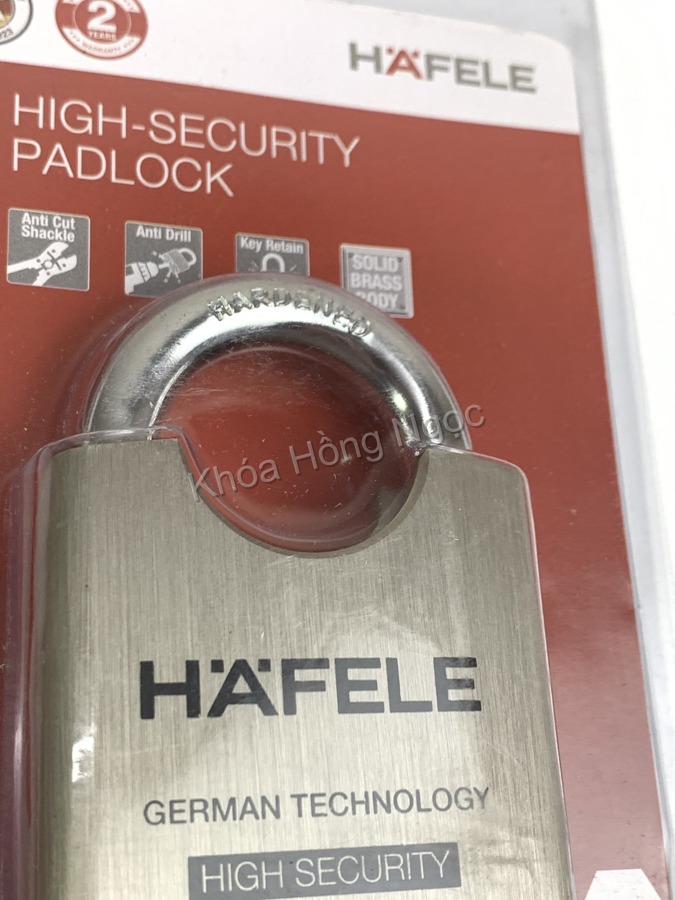 Khóa treo chống cắt Hafele 60mm 482.01.974 đồng thau