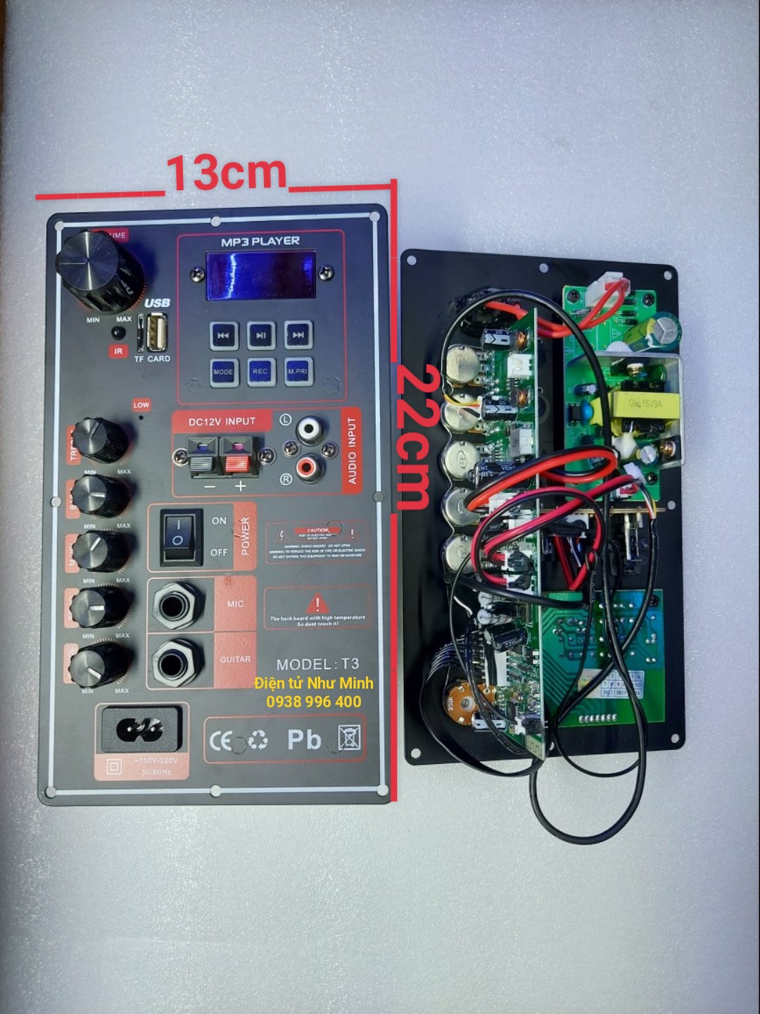 Mạch loa kéo 3 tấc t3 - kích thước 13,5x22cm