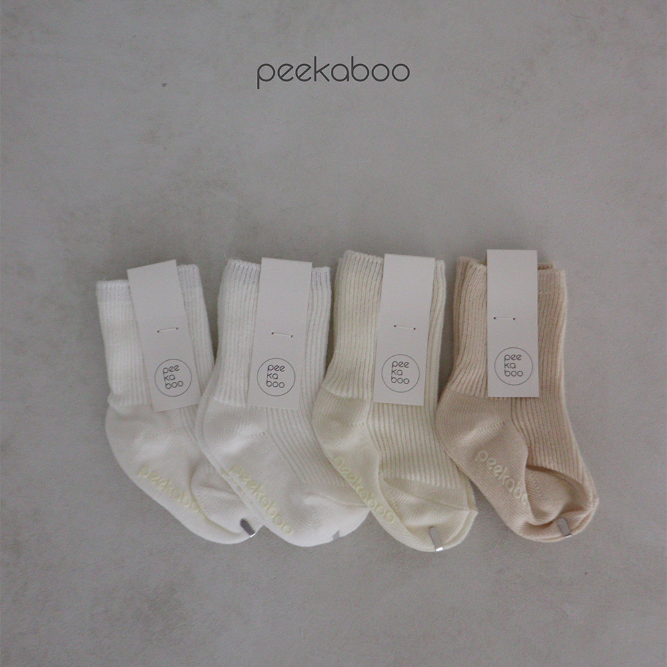 [Chính hãng] Set 4 đôi tất bắp Peekaboo Hàn Quốc cho bé