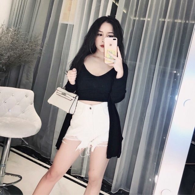 Áo khoác len tay dài