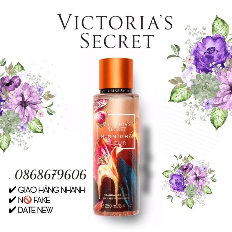 Xịt toàn thân victoria’s secret fragrance mist – midnight fleur cam kết sản phẩm đúng mô tả chất lượng đảm bảo an toàn đến sức khỏe người sử dụng cao cấp