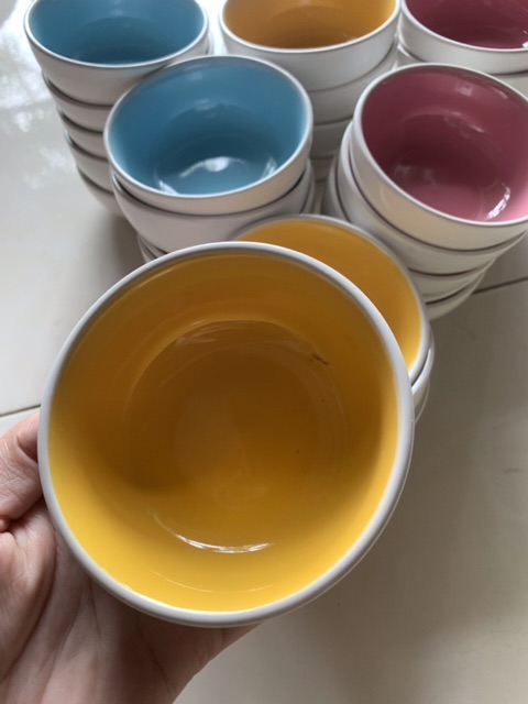 Chén ăn sứ cho Hamster - Trắng xanh
