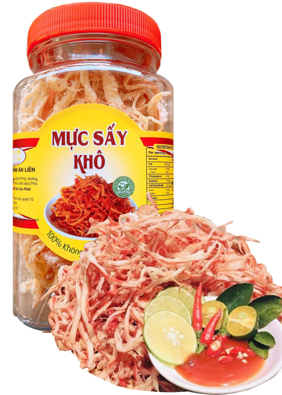 MỰC XÉ SỢI HẤP NƯỚC CỐT DỪA - MỖI HŨ 150G